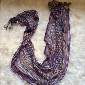 Elegant Purple Multicolor Women's Scarf